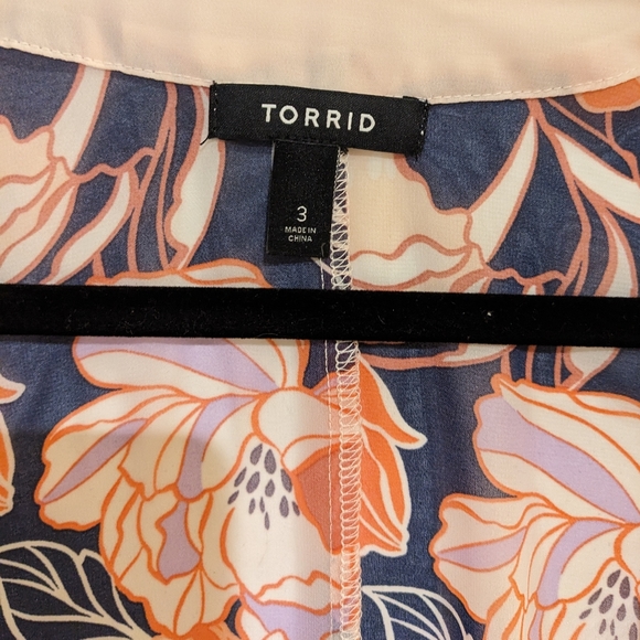 Torrid 3x Floral Kimono - Picture 2 of 3